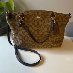 Brown and Purple Coach Bag